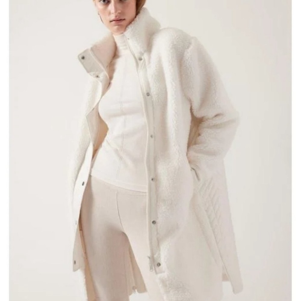 Athleta Women's Natural Cozy Sherpa Coat